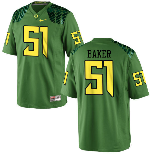 Men #51 Gary Baker Oregon Ducks College Football Jerseys-Apple Green